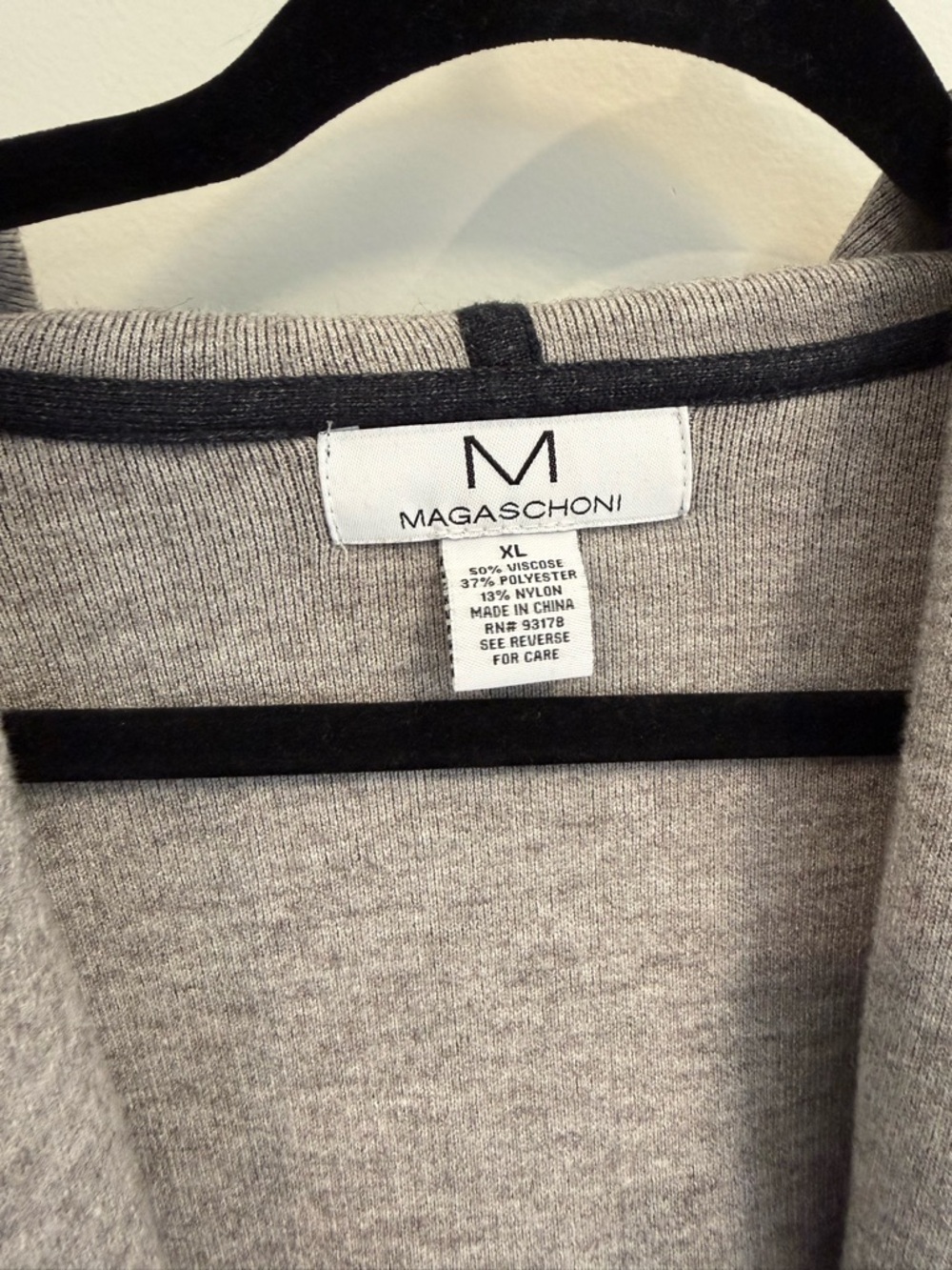 Magaschoni Reversible Cashmere-Blend Hooded Cardigan XL - Picture 2 of 4